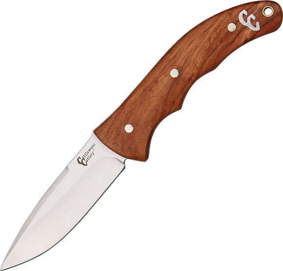 Cattleman's Cutlery Dakota Wood Handle Fixed Blade Knife w/ Belt Sheath 0096