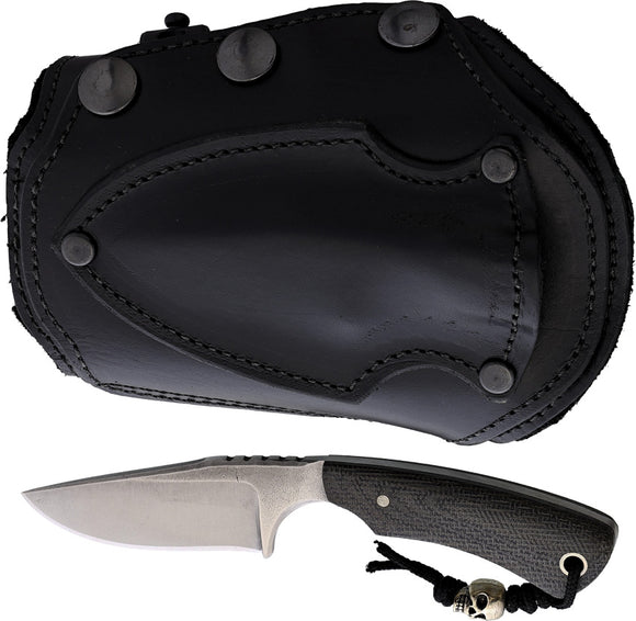 Survival Cuffs Apex Grizzly Black Micarta Stainless Fixed Blade Knife AWBLBL