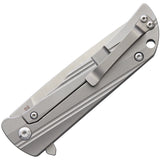 CH Knives Framelock Gray Titanium Folding D2 Steel Drop Point Pocket Knife 3001S