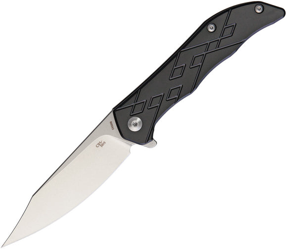 CH KNIVES Black Titanium Framelock Flipper Folding Knife 3008