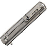 CH Knives Solid Framelock Gray Titanium Folding Bohler M390 Pocket Knife 3513S