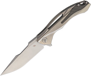 CH KNIFE Framelock Titanium/Carbon Fiber Folding S35VN Pocket Knife 3519