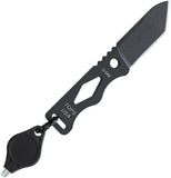 TOPS Chico One Piece Fixed Carbon Steel Blade Black Handle Neck Knife