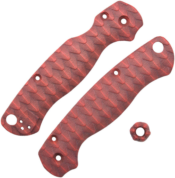 Chroma Scales Spyderco Para Military 2 Red Knife Handle Scales w/ Bead 10011318