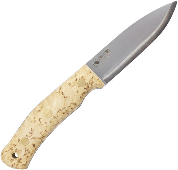 Casstrom No 10 Swedish Forest Tan Curly Birch 14C28N Fixed Blade Knife 13108