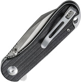 Civivi Elementum Linerlock Black Micarta Folding Nitro-V Pocket Knife 18062AF3