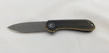 Civivi Mini Elementum Framelock Rubbed Brass Folding 14C28N Pocket Knife 18062Q1