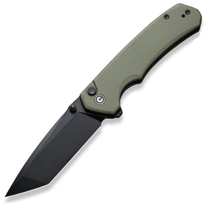 Civivi Brazen Button Lock OD Green G10 Folding 14C28N Tanto Pocket Knife 19059C2