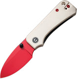 Civivi Baby Banter Linerlock Ivory G10 Folding Nitro-V Steel Pocket Knife 19068S7