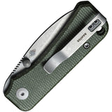 Civivi Baby Banter Pocket Knife Linerlock Green Micarta Folding Nitro-V 19068SB1