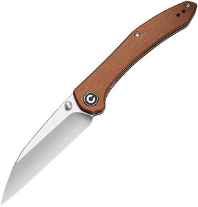 Civivi Hadros Linerlock Brown Micarta Folding 10Cr15CoMoV Pocket Knife 200042