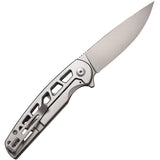 Civivi Perf Framelock Gray Stainless Steel Folding Nitro-V Pocket Knife 20006A