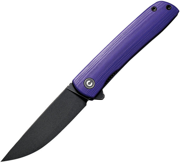Civivi Bo Linerlock Purple G10 Folding Nitro-V Drop Point Pocket Knife 20009B5