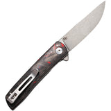 Civivi Bo Linerlock Black/Red Carbon Fiber Folding Nitro-V Pocket Knife 20009BB