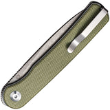 Civivi Stylum Slip Joint Olive Green Micarta Folding 10Cr15CoMoV Knife 20010BB