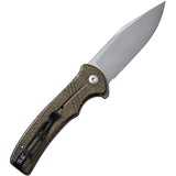 Civivi Cogent Pocket Knife Button Lock Green Micarta Folding 14C28N 20038D5