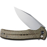 Civivi Cogent Pocket Knife Button Lock Green Micarta Folding 14C28N 20038D5