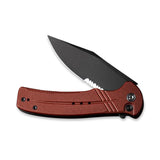 Civivi Cogent Button Lock G10 Burgundy 14C28N Half Serrated Black Folding Knife 2003832