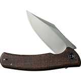 Civivi Sinisys Pocket Knife Brown Micarta & Gray Stainless Folding 14C28N 200392