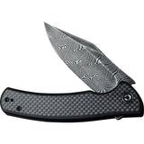 Civivi Sinisys Pocket Knife Carbon Fiber & Stainless Folding Damascus 20039DS1