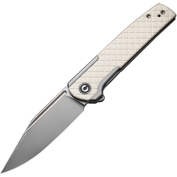 Civivi Cachet Pocket Knife Framelock White G10 Folding 14C28N Blade 20041B2