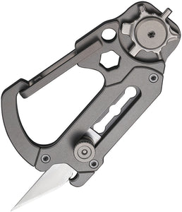 Civivi Polymorph Gray Titanium Retractable Blade Carabiner Multi-Tool 200451