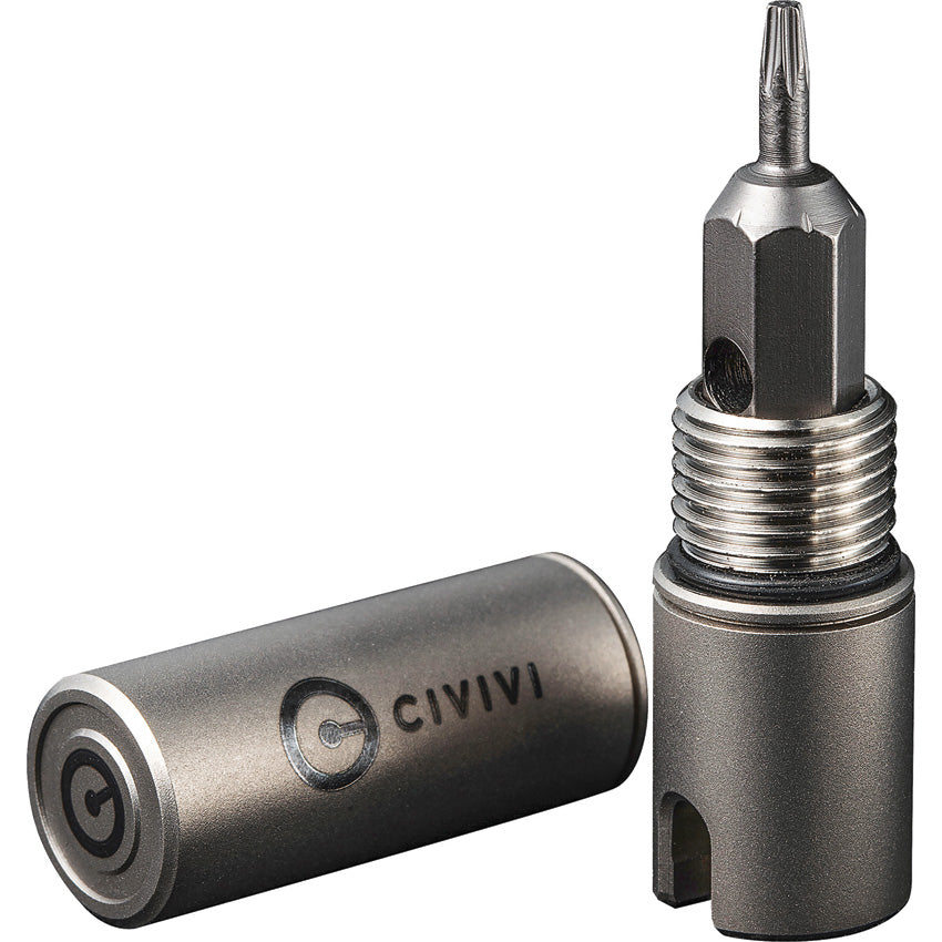Civivi Key Bit Gray Titanium T6 + T8 Torx Screwdriver Tool Set