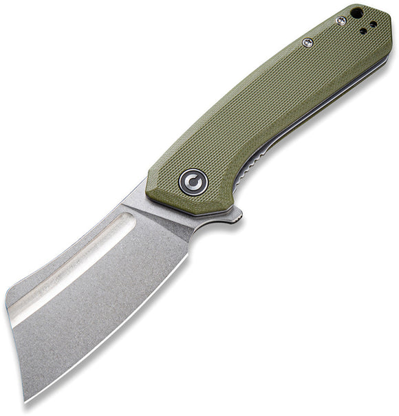 Civivi Mini Bullmastiff Linerlock OD Green Folding Pocket Cleaver Knife 2004a