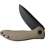 Civivi Synergy3 Linerlock Tan G10 Folding Nitro-V Drop Pt Pocket Knife 20075D2