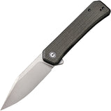 Civivi Relic Linerlock Green Micarta Folding Nitro-V Clip Point Knife 20077B3