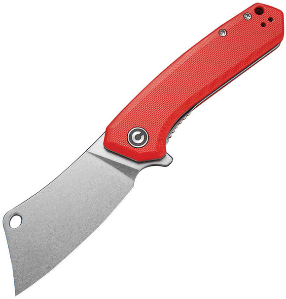Civivi Mini Mastodon Linerlock Red G10 Folding Knife 2011b