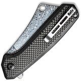 Civivi Mastodon Linerlock Carbon Fiber & Damascus Folding Knife 2012ds1