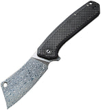 Civivi Mastodon Linerlock Carbon Fiber & Damascus Folding Knife 2012ds1