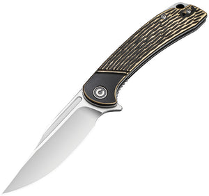 Civivi Dogma Linerlock Brass and D2 Folding Satin Knife 2014a