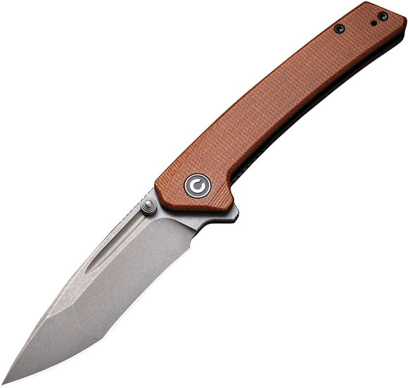 Civivi Keen Nadder Brown Linerlock Folding Knife 2021b