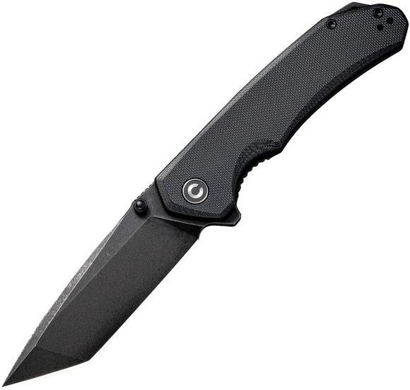 Civivi Brazen Black G10 Linerlock Folding D2 Knife 2023c