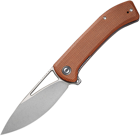 Civivi Riffle Brown Micarta Linerlock Folding Knife 2024a