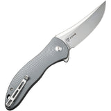 Civivi Synergy4 Linerlock Gray G10 Folding Nitro-V Trailing Point Knife 21018A2