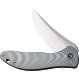 Civivi Synergy4 Linerlock Gray G10 Folding Nitro-V Trailing Point Knife 21018A2