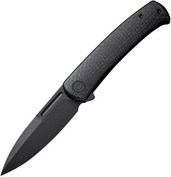 Civivi Caetus Linerlock Black Burlap Micarta Folding 14C28N Pocket Knife 21025C2