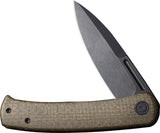 Civivi Caetus Linerlock Green Burlap Micarta Folding 14C28N Pocket Knife 21025C3