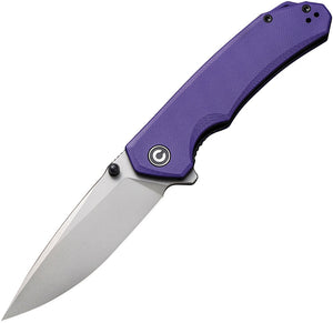 Civivi Brazen Linerlock Purple G10 Folding 14C28N Sandvik Pocket Knife 2102A