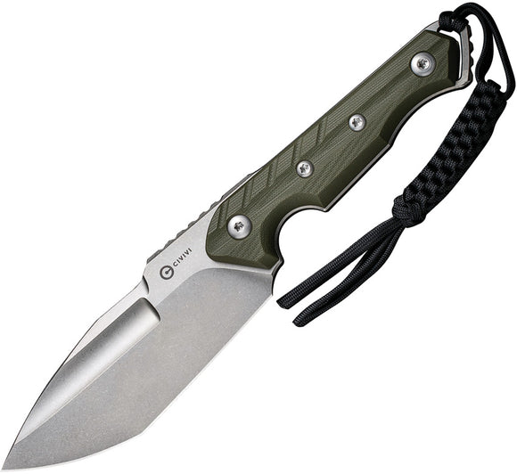 Civivi Maxwell OD Green G10 D2 Steel Spear Pt Fixed Blade Knife w/ Sheath 210402