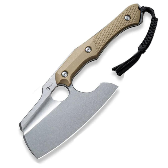 Civivi Aratra Tan G10 D2 Steel Fixed Blade Knife w/ Kydex Belt Sheath 210413