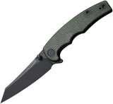 Civivi P87 Folder Pocket Knife Linerlock Green Micarta Folding Nitro-V 210433