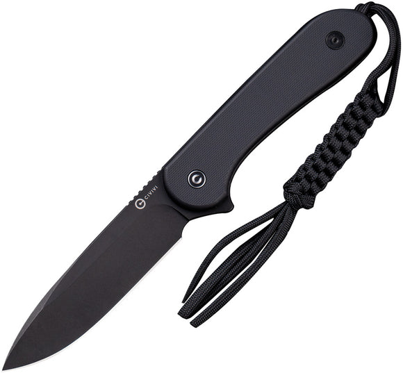 Civivi Elementum Black G10 D2 Steel Fixed Blade Knife w/ Kydex Sheath 2105A