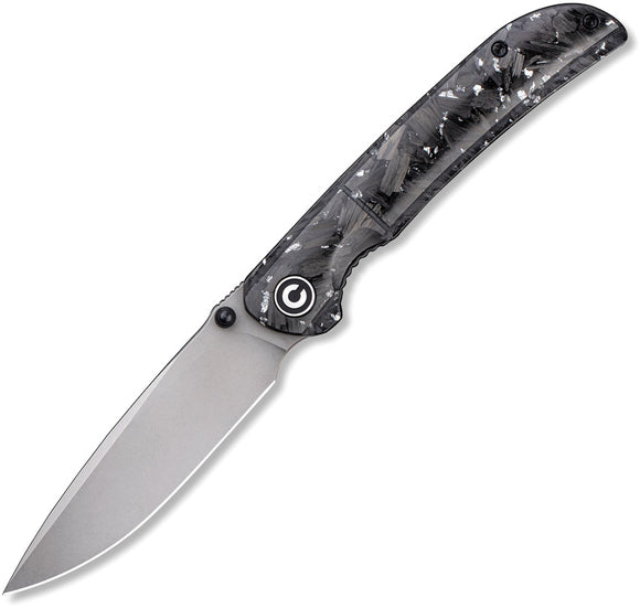 Civivi Imperium Linerlock Carbon Fiber/Silver Folding Nitro-V Pocket Knife 2106B