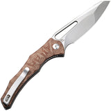 Civivi Spiny Dogfish Linerlock Brown Micarta Folding 14C28N Pocket Knife 220064