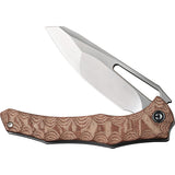 Civivi Spiny Dogfish Linerlock Brown Micarta Folding 14C28N Pocket Knife 220064