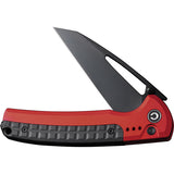 Civivi Sentinel Strike Button Lock Black & Red Aluminum & FRN Folding K110 Knife 22025B1